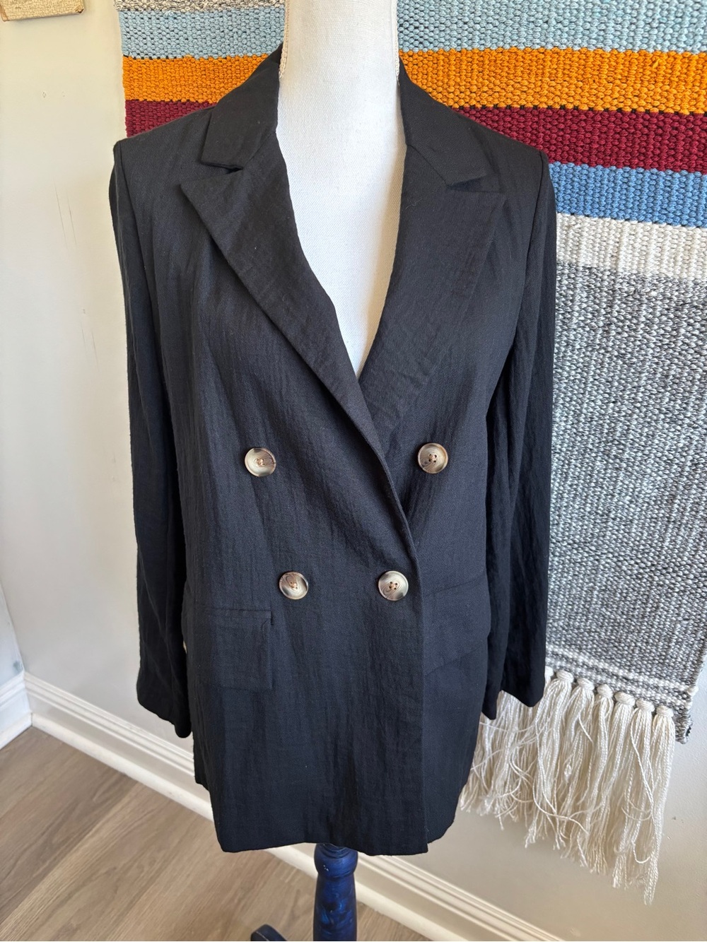 a new day Black Double-Breasted Women's Blazer